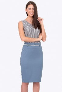 Голубая юбка-карандаш Emka Fashion 202-60/kоrdeliya