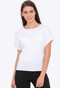 Белая блузка Emka b 2226/amina (коллекция 2017)