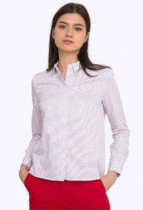 Женская рубашка в мелкий горошек Emka B2234/dali