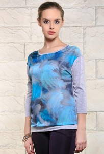 Голубая женская блузка Issi 171132