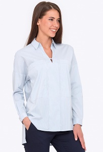 Женская блузка свободного кроя с V-образным вырезом Emka b 2222/erlin