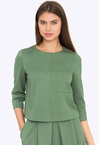 Женская блузка цвета хаки Emka B2261/calipso