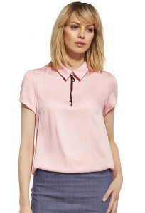 Офисная блузка розового цвета Enny 230094