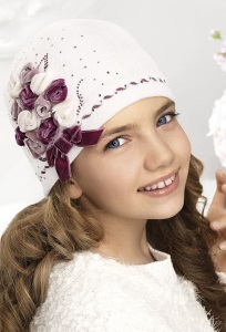 Шерстяная шапка по голове для девочек Willi Vaselina