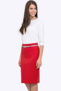 Красная юбка-карандаш Emka Fashion 202-60/aglaya