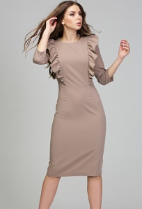 Платье-футляр из костюмной ткани Donna Saggia DSP-295-25