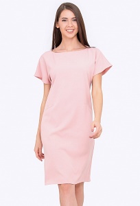 Прямое платье розового цвета Emka PL-631/rolana