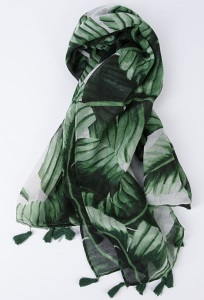 Лёгкий зелёный шарф Flaibach S20A07