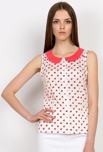 Блузка с воротничком Emka Fashion b 2152/milit