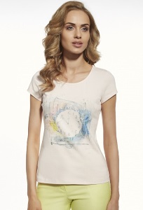 Женская футболка с принтом "Часы" Briana 8804