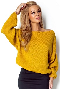 Жёлтый короткий свитер Fimfi I299