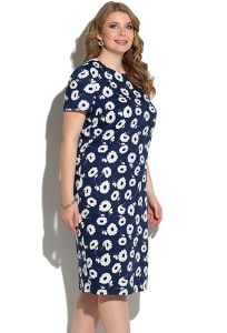 Тёмно-синее платье из хлопка Donna Saggia DSPB-01-8
