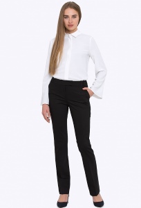Чёрные прямые женские брюки Emka D-015/milisa