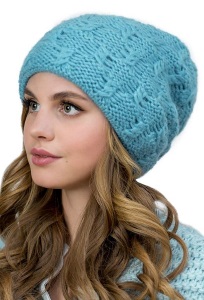 Женская шапка голубого цвета Landre Астра