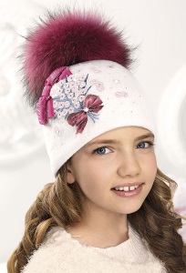 Шикарная польская шапка для девочек Willi Tiana