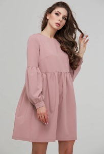 Коктейльное платье пепельно-розового цвета Donna Saggia DSP-282-82