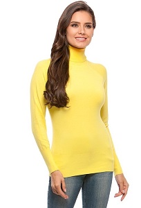 Жёлтая водолазка Conso Wear KWTS160707