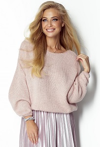 Короткий свитер розового цвета Fimfi I299