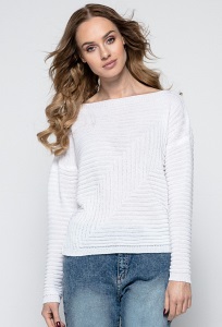 Женский свитер белого цвета Fimfi I237