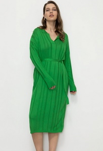 Трикотажное платье зелёного цвета Emka PL1278/leive