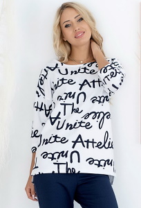 Блуза белая с буквами M.Hajdan BL1125