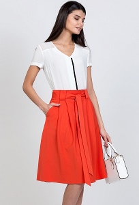 Летняя оранжевая юбка Emka Fashion 247-ariba