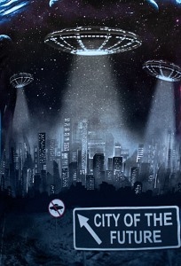 Мужская футболка City of the Future (Светится в темноте)