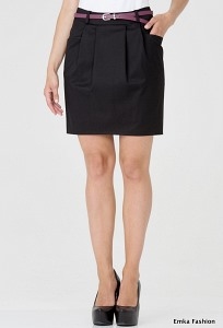 Короткая юбка черного цвета Emka Fashion 451-inna