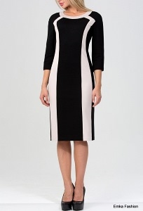 Чёрно-белое платье Emka Fashion 1015-lobelia