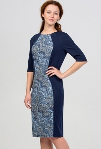Синее платье Emka Fashion 1016-prada