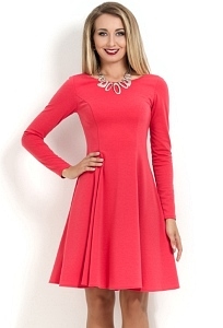 Коктейльное платье кораллового цвета Donna Saggia DSP-178-30t