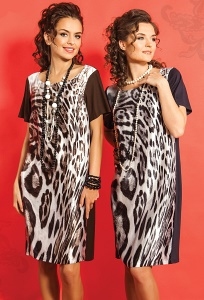 Леопардовое платье Topdesign Premium PA5 43