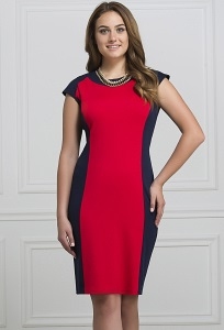Красно-синее платье Rosa Blanco 3009