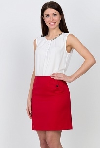 Красная короткая юбка Emka Fashion 593-galateya