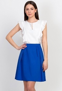 Летняя юбка синего цвета Emka Fashion 585-rendi