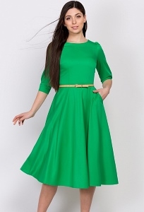 Летнее платье зеленого цвета Emka Fashion PL-407/solo