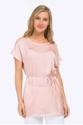 Летняя блузка бледно-розового цвета Emka B2319/rozy
