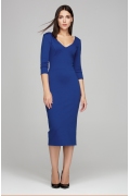 Синее платье с рукавом три четверти Donna Saggia DSP-296-37t