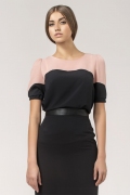 Чёрно-розовая блузка Nife B25