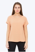 Блузка прямого кроя персикового цвета Emka b 2245/mirinda