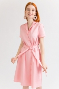 Платье светло-розового цвета с запахом Emka PL875/mosholu