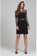Чёрное мини-платье Donna Saggia DSP-308-4t