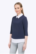 Двухцветная блузка в офисном стиле Emka B2296/camilla