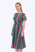 Летнее платье в разноцветную полоску Emka PL779/hilarios