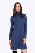 Короткое синие платье с длинными рукавами Emka PL829/puria