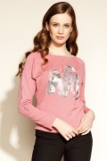 Розовая трикотажная блузка Zaps Daren