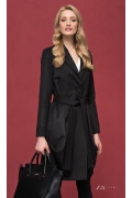 Женское чёрное шерстяное пальто Zaps Ever
