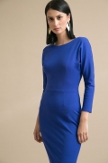 Платье-футляр синего цвета Emka PL947/everlane