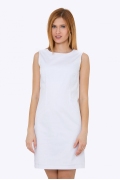Белое лёгкое платье без рукавов Emka PL-448/aqua