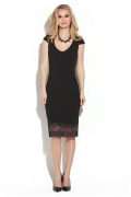 Чёрное платье из эластичного крепа Donna Saggia DSP-265-4t